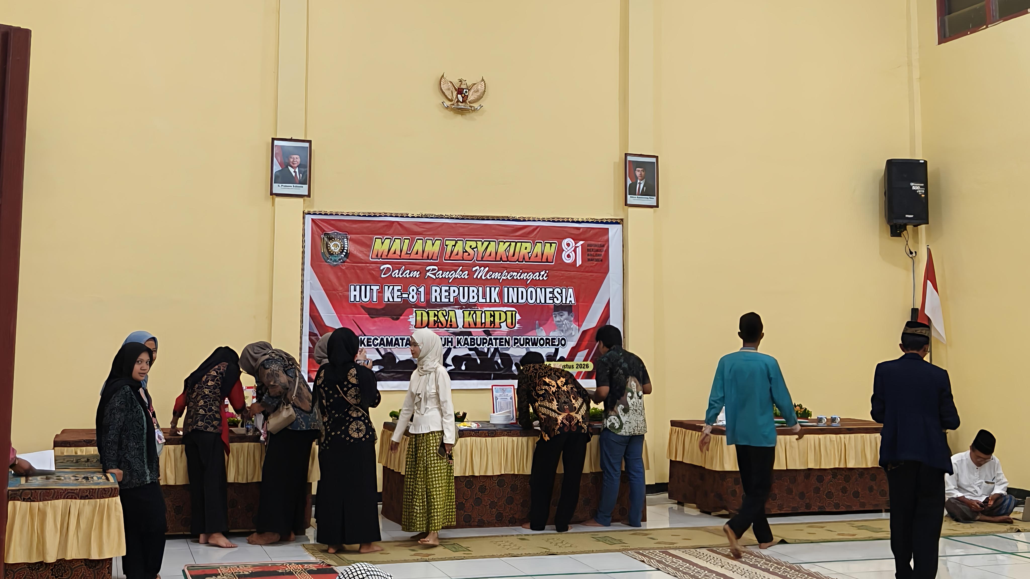 Malam Tasyakuran Menyambut HUT RI Ke 81 Warga Desa Klepu